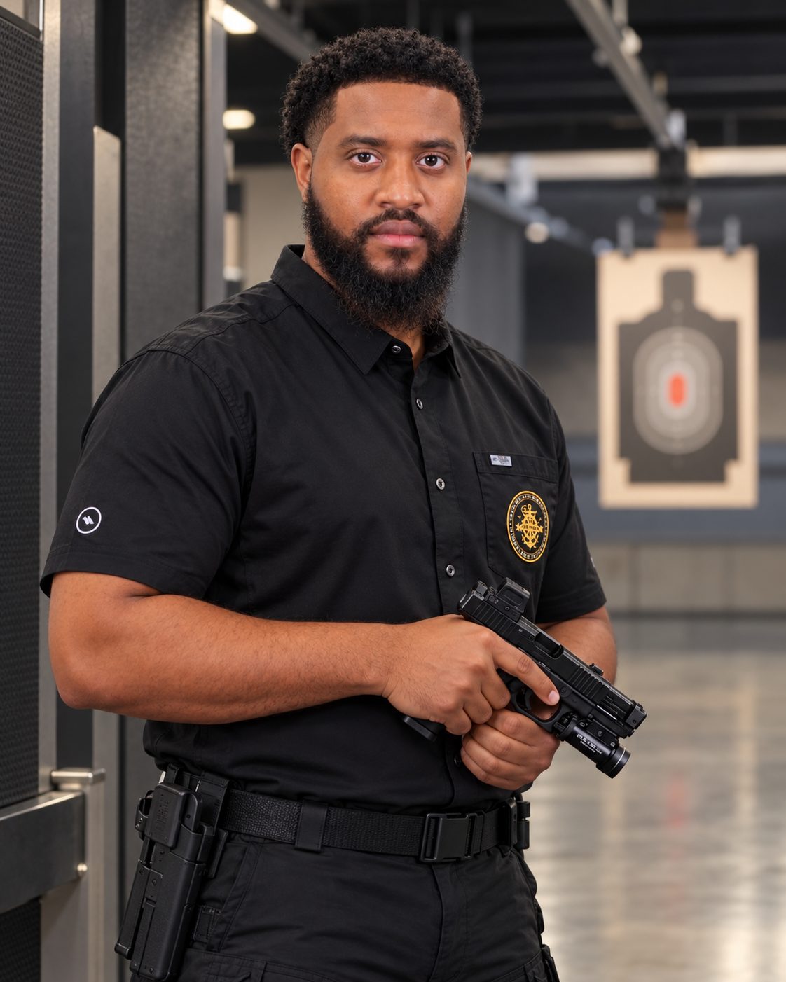 Your Divinity 91 instructor in the range wearing the Divinity 91 uniform